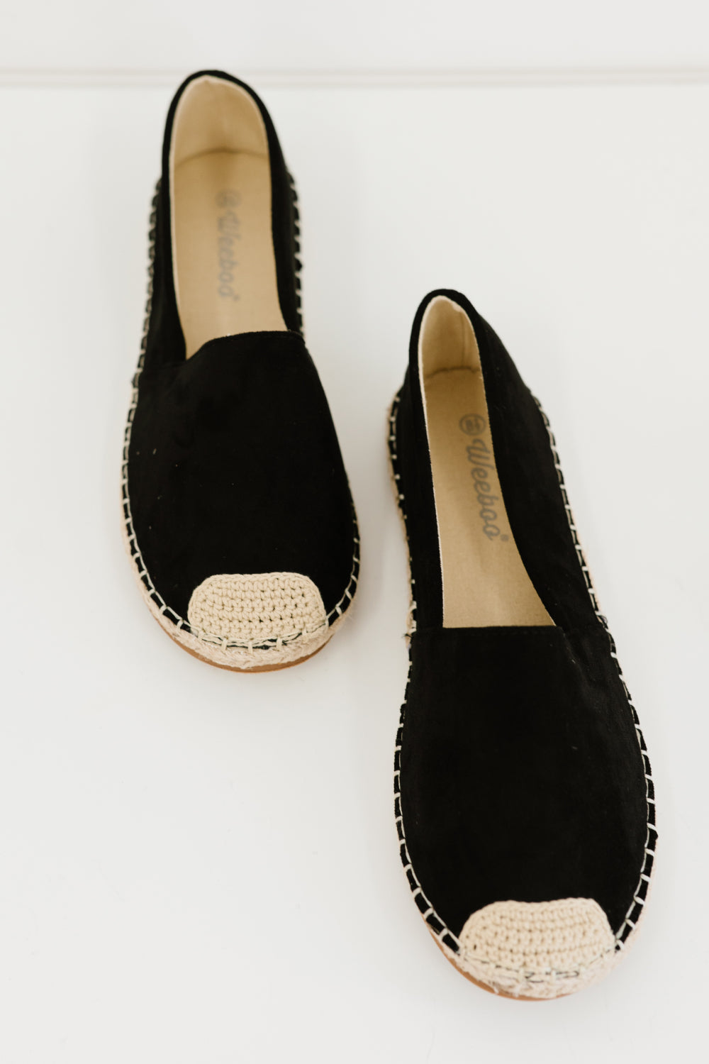 Casual Black Espadrille Shoes - American Smart