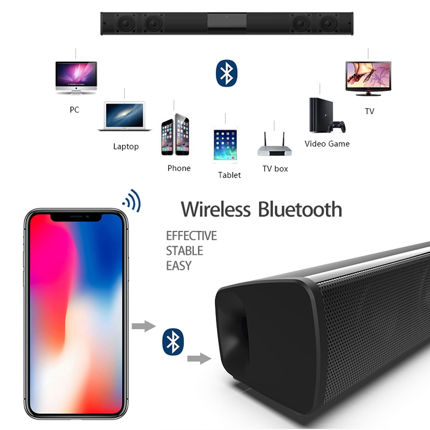 Home Theater Wireless Sound Bar