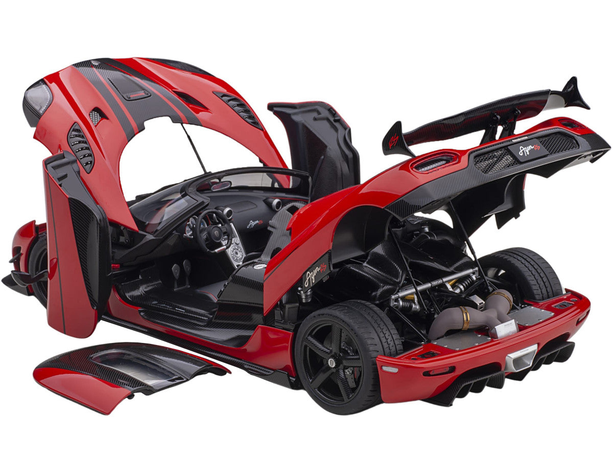 Koenigsegg Agera RS Chili Red with Black Accents 1/18  Model Car by Autoart-1