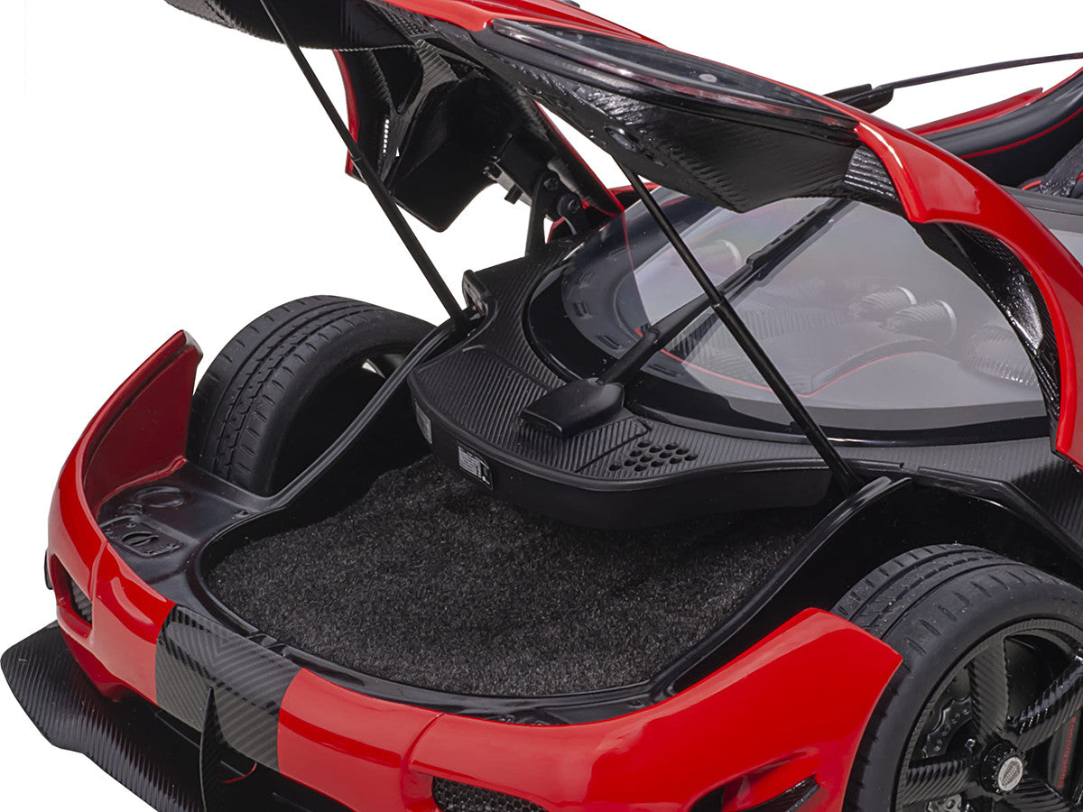 Koenigsegg Agera RS Chili Red with Black Accents 1/18  Model Car by Autoart-2
