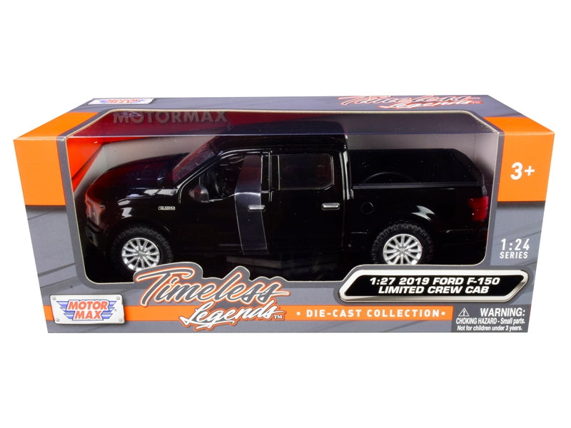 2019 Ford F-150 Limited Crew Cab Pickup Truck Black 1/24-1/27 Diecast Model Car by Motormax