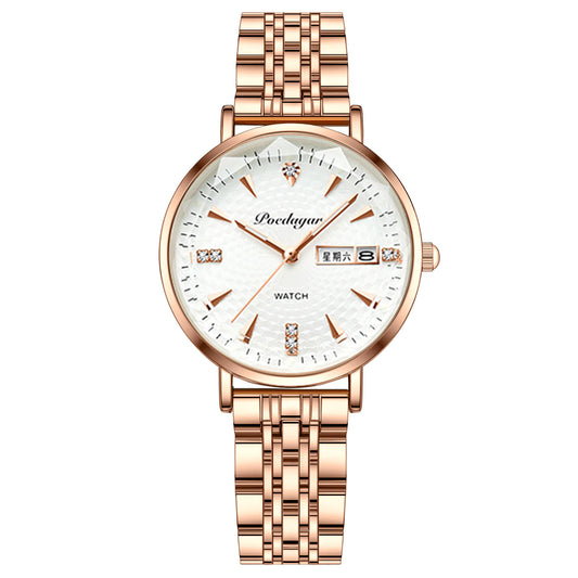 Women's Double Calendar Quartz Watch