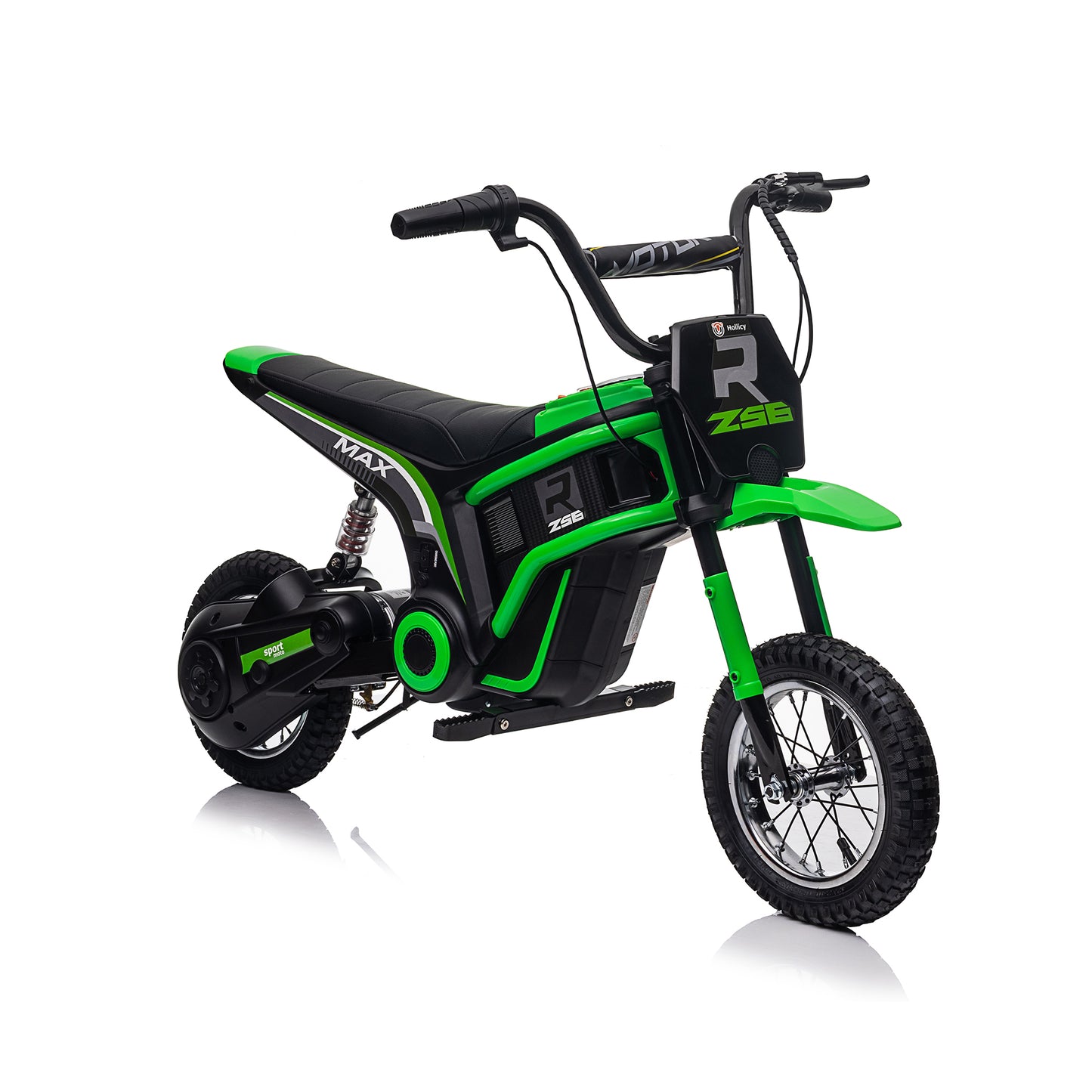 Kids Ride On 24V Electric Toy Motocross Motorcycle Dirt Bike-XXL large,age8-12 Speeds up to 14.29MPH,Dual Suspension, Hand-Operated Dual Brakes, Twist Grip Throttle, Authentic Motocross Bike Geometry