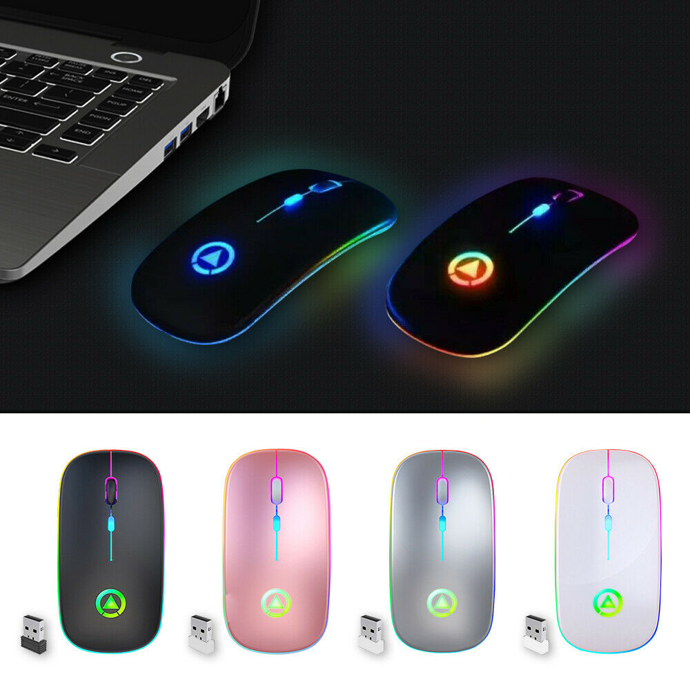 2.4GHz RGB Wireless USB Rechargeable Mouse - American Smart