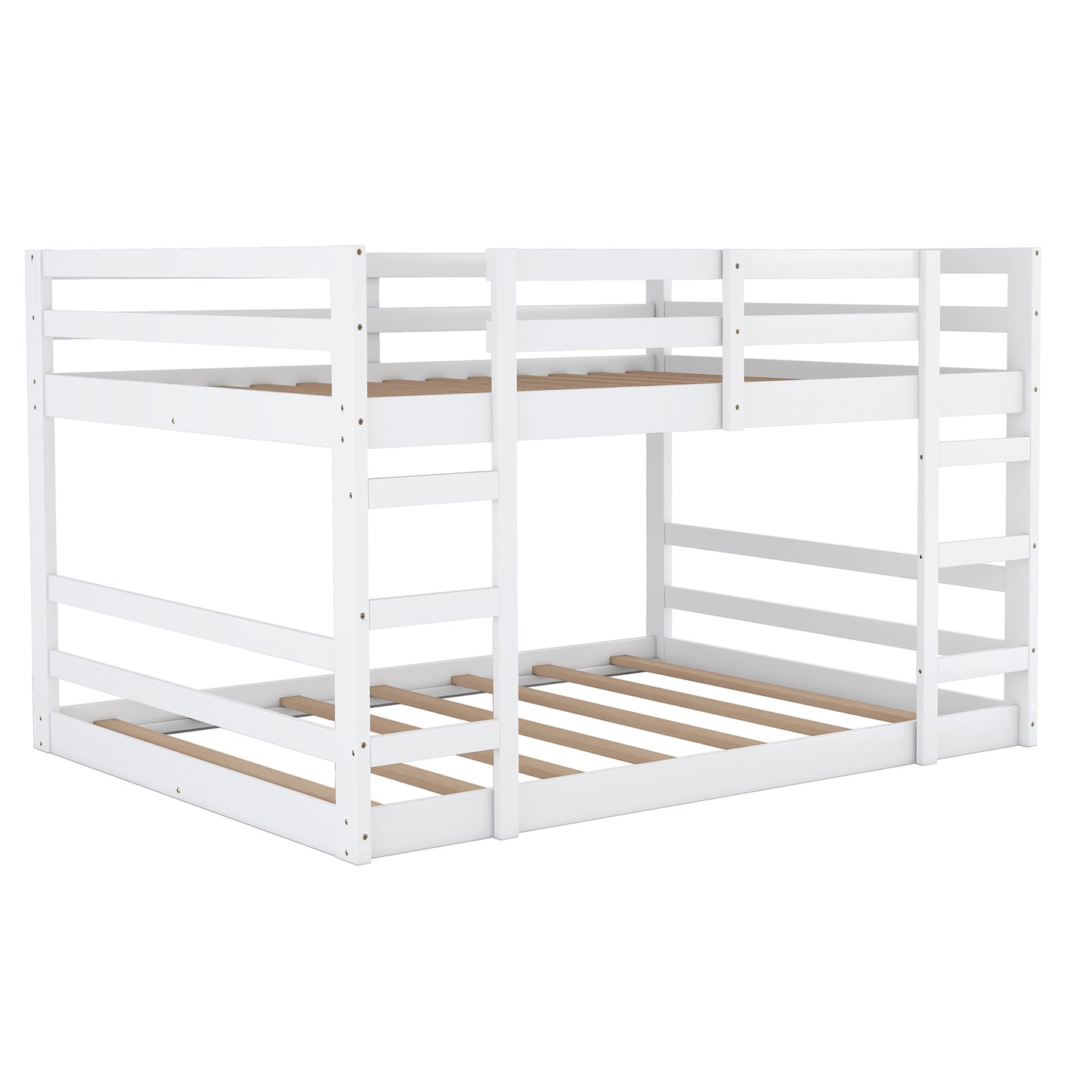 Twin Over Twin Bunk Bed with Ladder, White（OLD SKU：WF282787AAK）