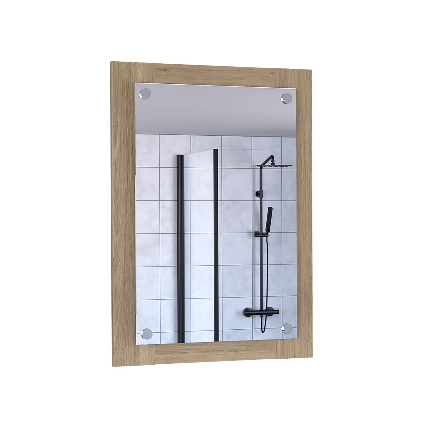 Vanguard Bathroom Mirror, Frame, Looking Glass -Light Pine