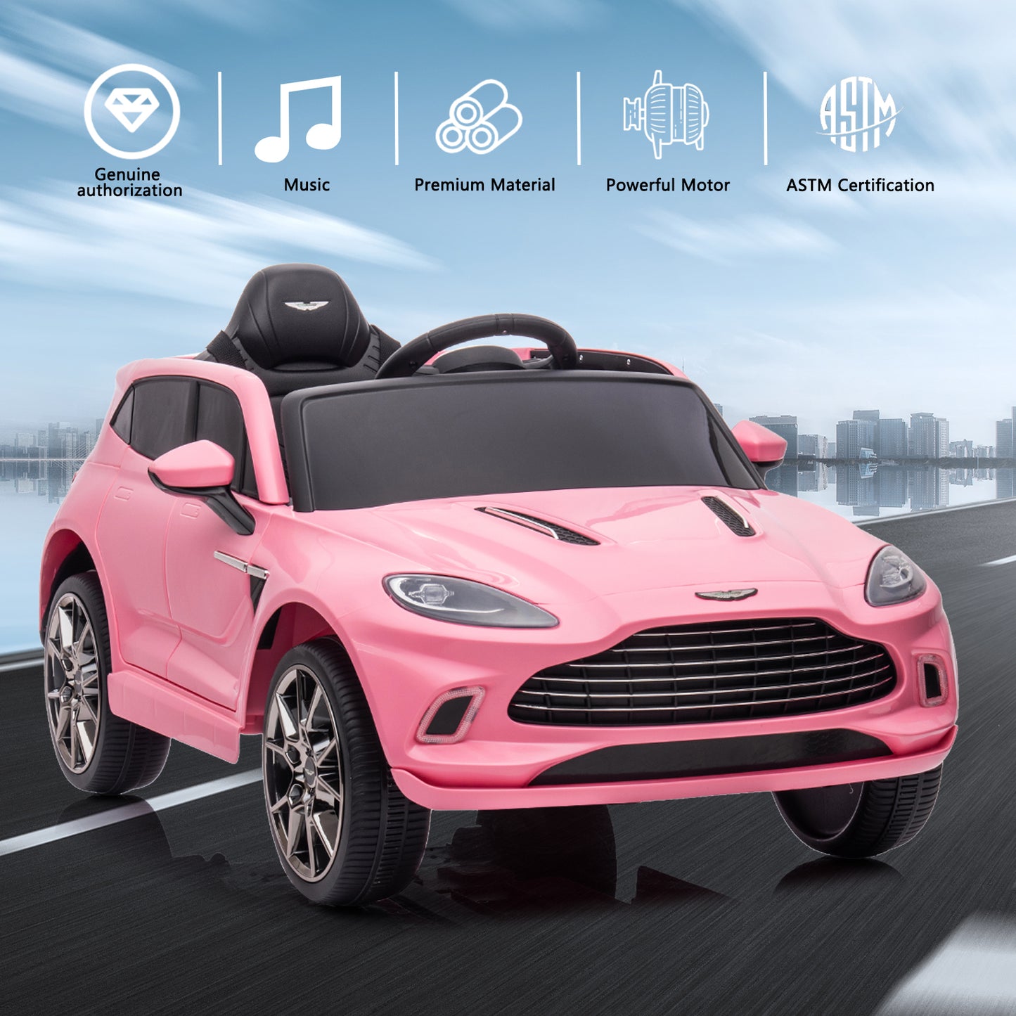 12V Dual-drive remote control electric Kid Ride On Car,Battery Powered Kids Ride-on Car pink, 4 Wheels Children toys vehicle,LED Headlights,remote control,music,USB.