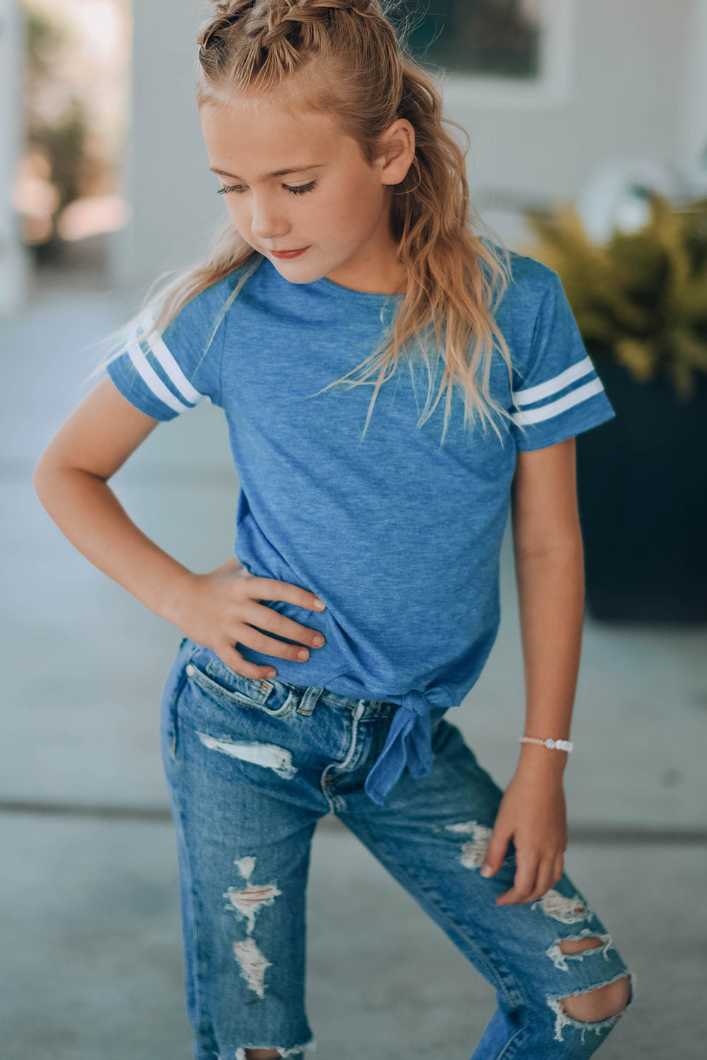 girls-striped-tie-front-t-shirt