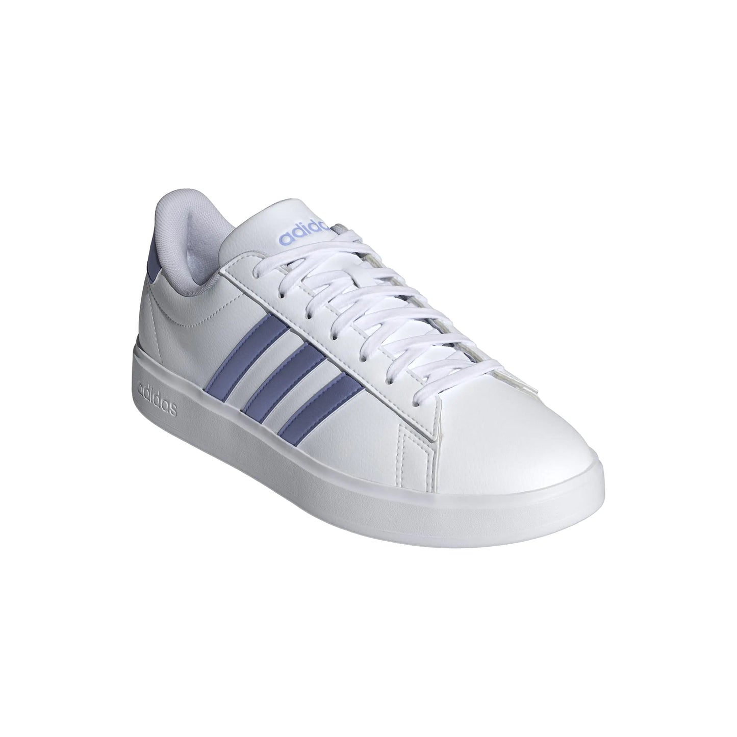 adidas Women's Grand Court 2.0 Tennis Shoe 6 White/Blue Spark Met./Blue Spark