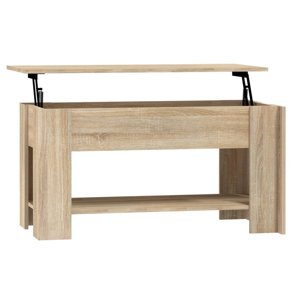 vidaXL Coffee Table Sonoma Oak 39.8"x19.3"x20.5" Engineered Wood