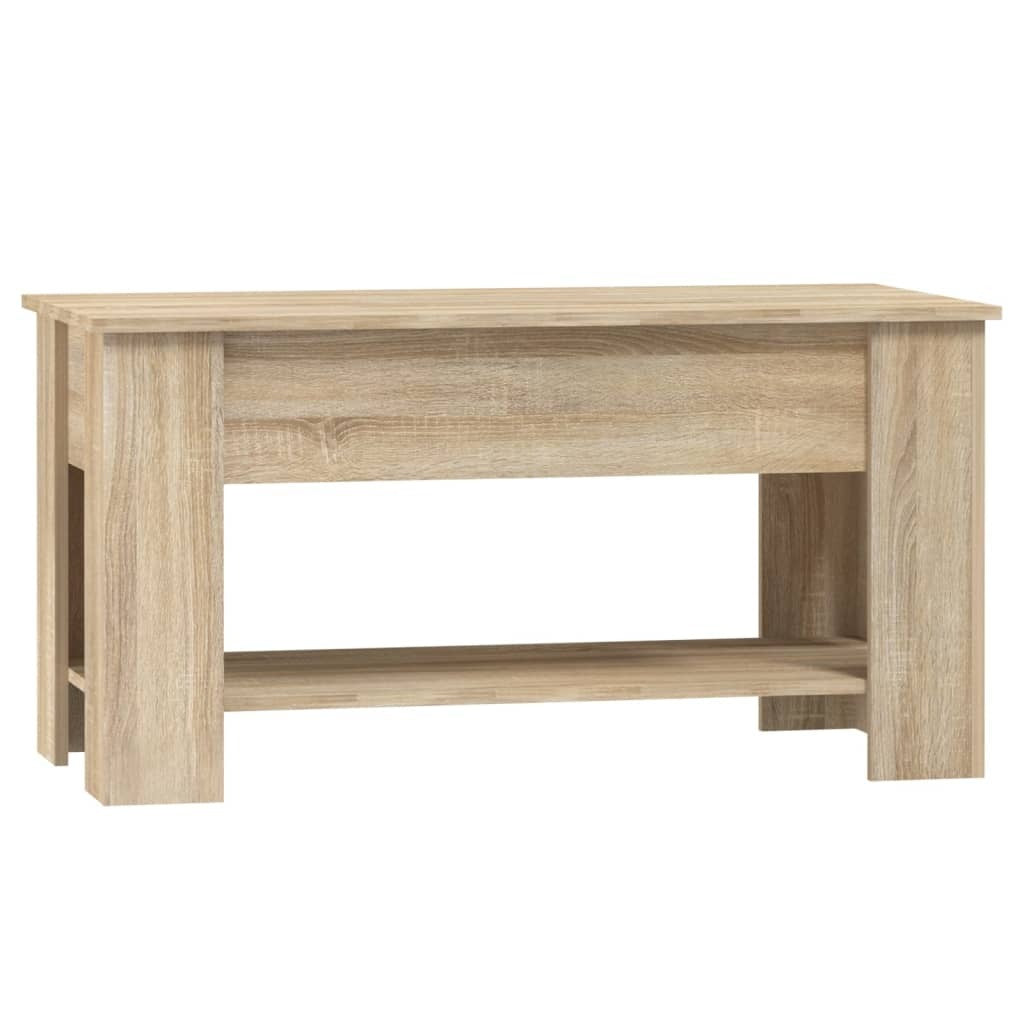 vidaXL Coffee Table Sonoma Oak 39.8"x19.3"x20.5" Engineered Wood