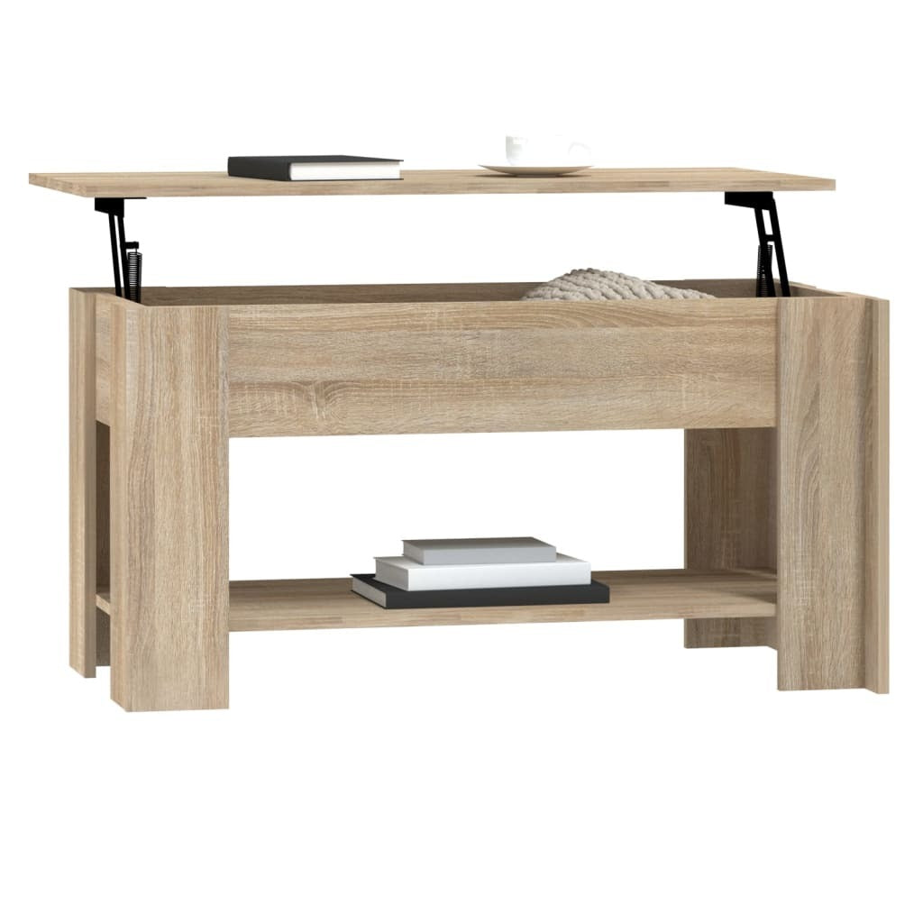 vidaXL Coffee Table Sonoma Oak 39.8"x19.3"x20.5" Engineered Wood