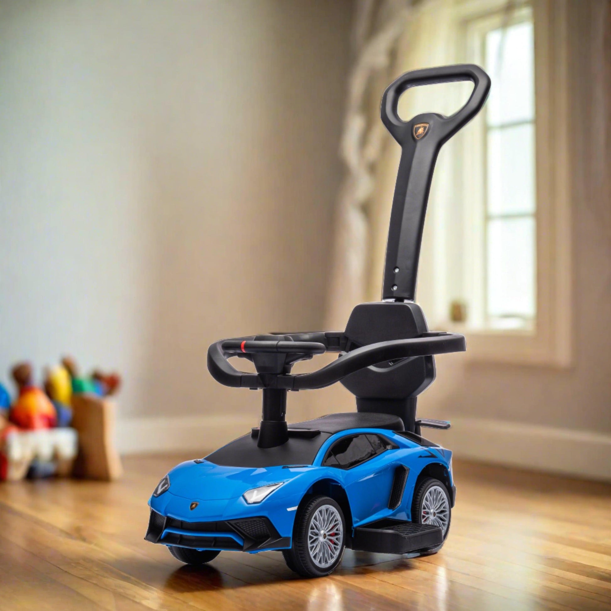 Lamborghini 3-in-1 Kids Push Ride On Toy Car-17