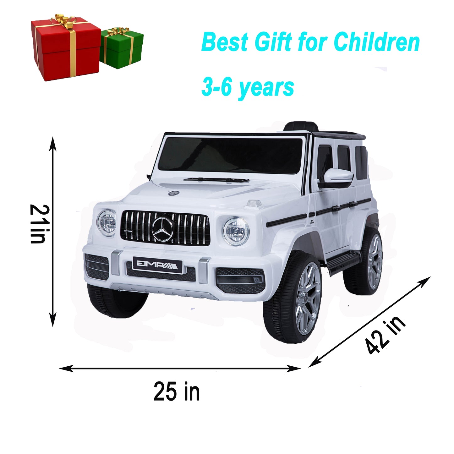 licensed Mercedes-Benz G63 Kids Ride On Car,kids Electric Car with Remote Control   12V licensed children car Motorized Vehicles  for   Girls,Boys,gift  , Music, Horn, Spring Suspension, Safety Lock