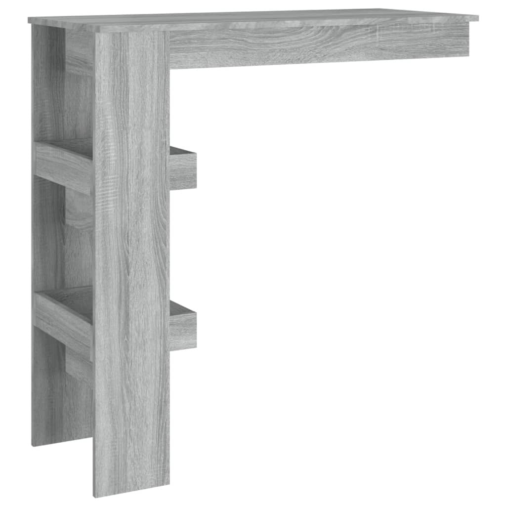 vidaXL Wall Bar Table Gray Sonoma 40.2"x17.7"x40.7" Engineered Wood