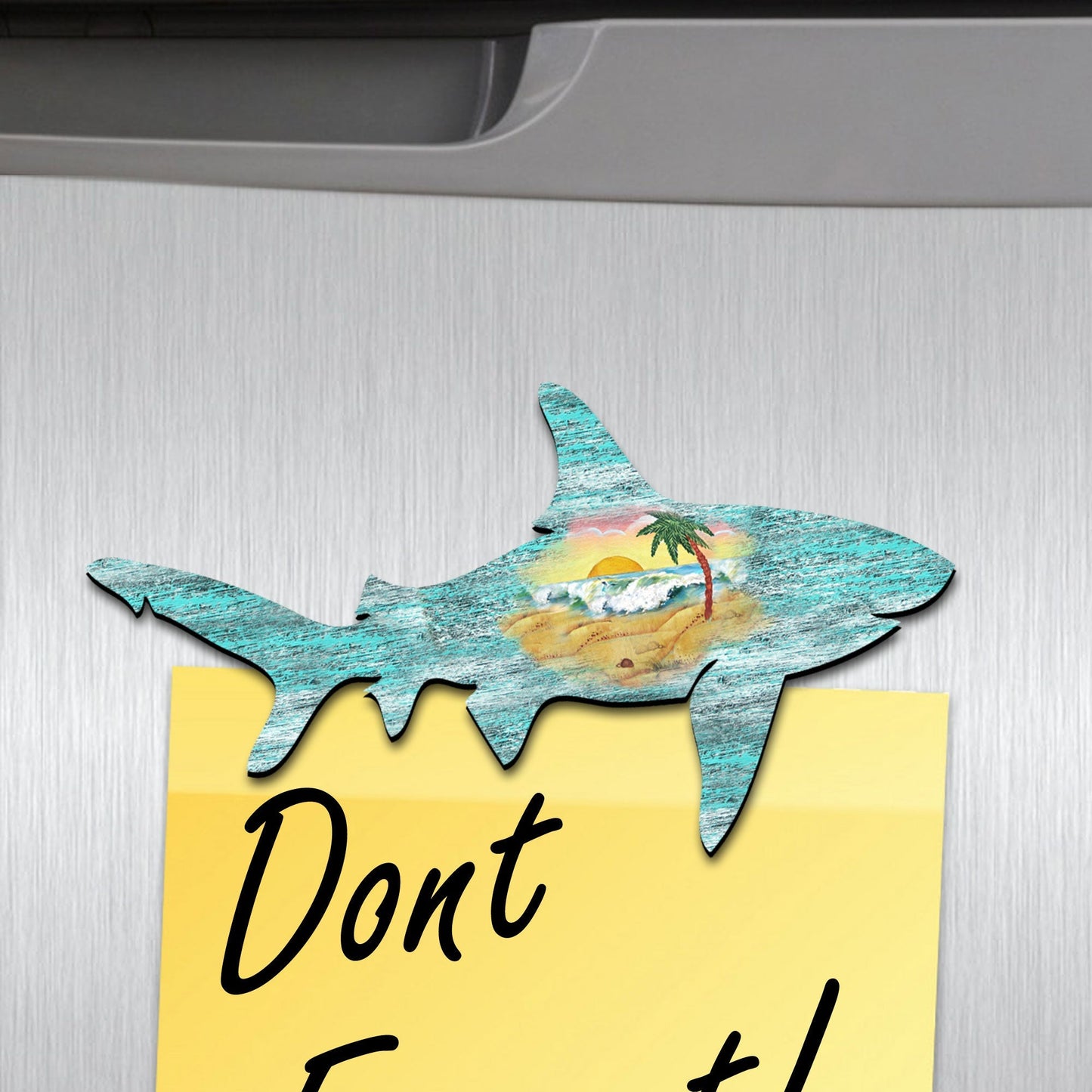 Shark Shaped Refrigerator Magnets Set of 3-0