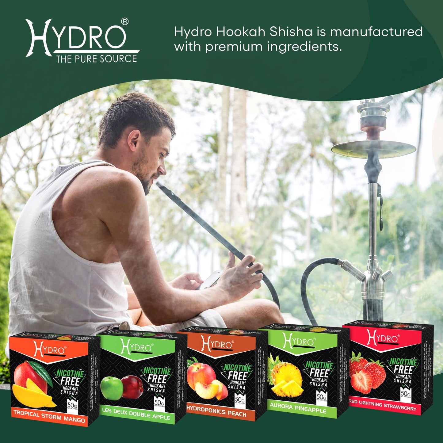 100% Tobacco and Nicotine Free Premium Hydro Herbal Hookah Shisha Molasses Flavor LOT of 12