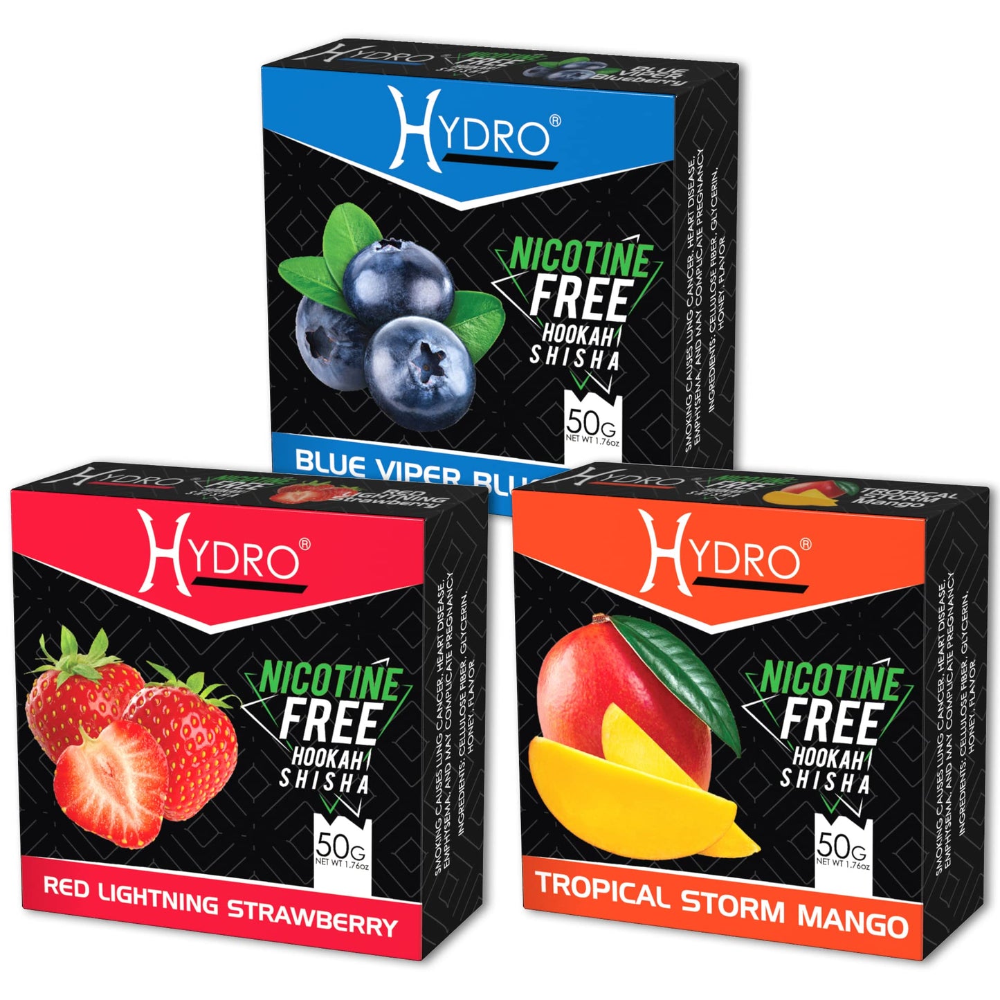 100% Tobacco and Nicotine Free Premium Hydro Herbal Hookah Shisha Molasses Flavor LOT of 12