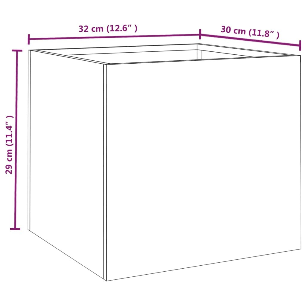 vidaXL Planters 2 pcs 12.6"x11.8"x11.4" Corten Steel