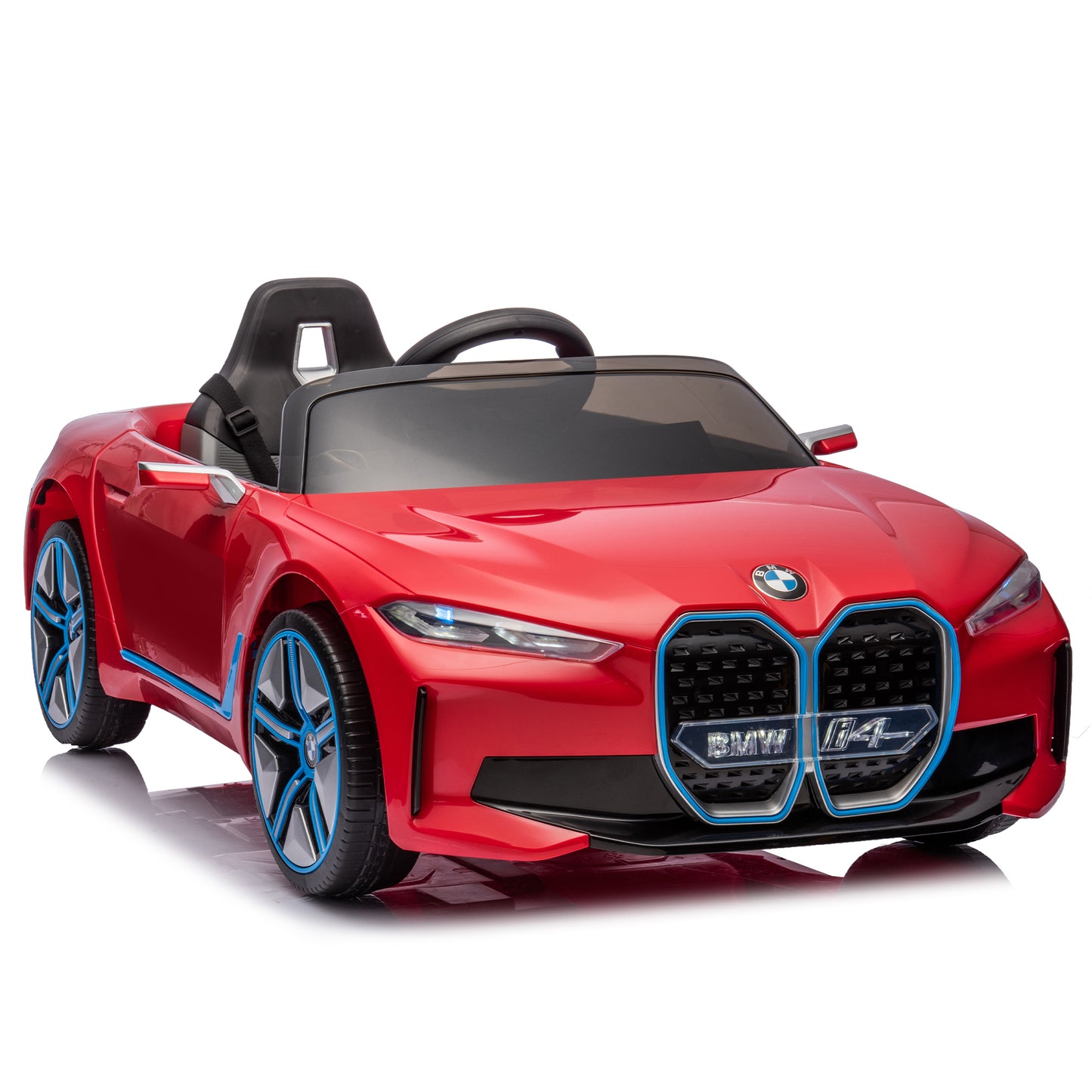 Licensed BMW I4,12v Kids ride on car 2.4G W/Parents Remote Control,electric car for kids,Three speed adjustable,Power display, USB,MP3 ,Bluetooth,LED light,Two-point safety belt,story