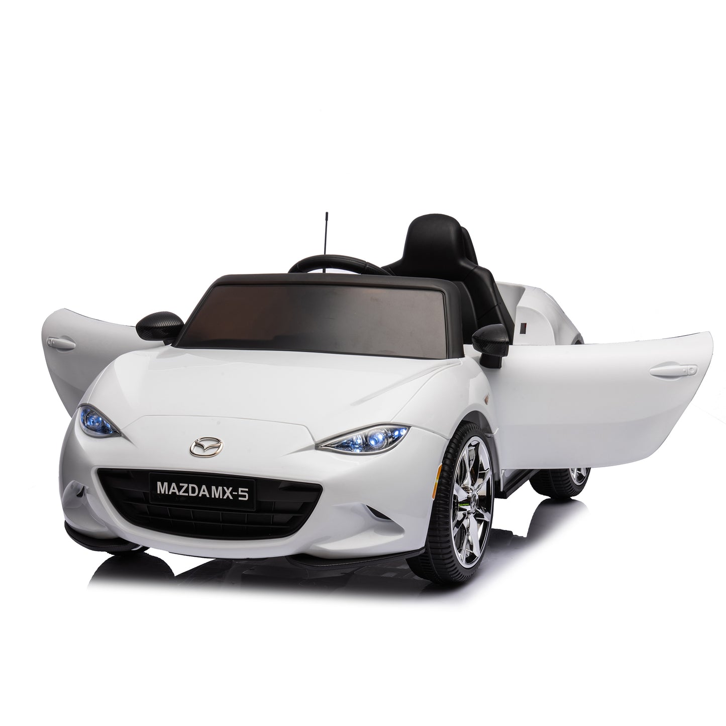 Licensed MAZDA MX-5 RF,12V Kids ride on car 2.4G W/Parents Remote Control,electric car for kids,Three speed adjustable,Power display, USB,MP3 ,Bluetooth,LED light,Two-point safety belt