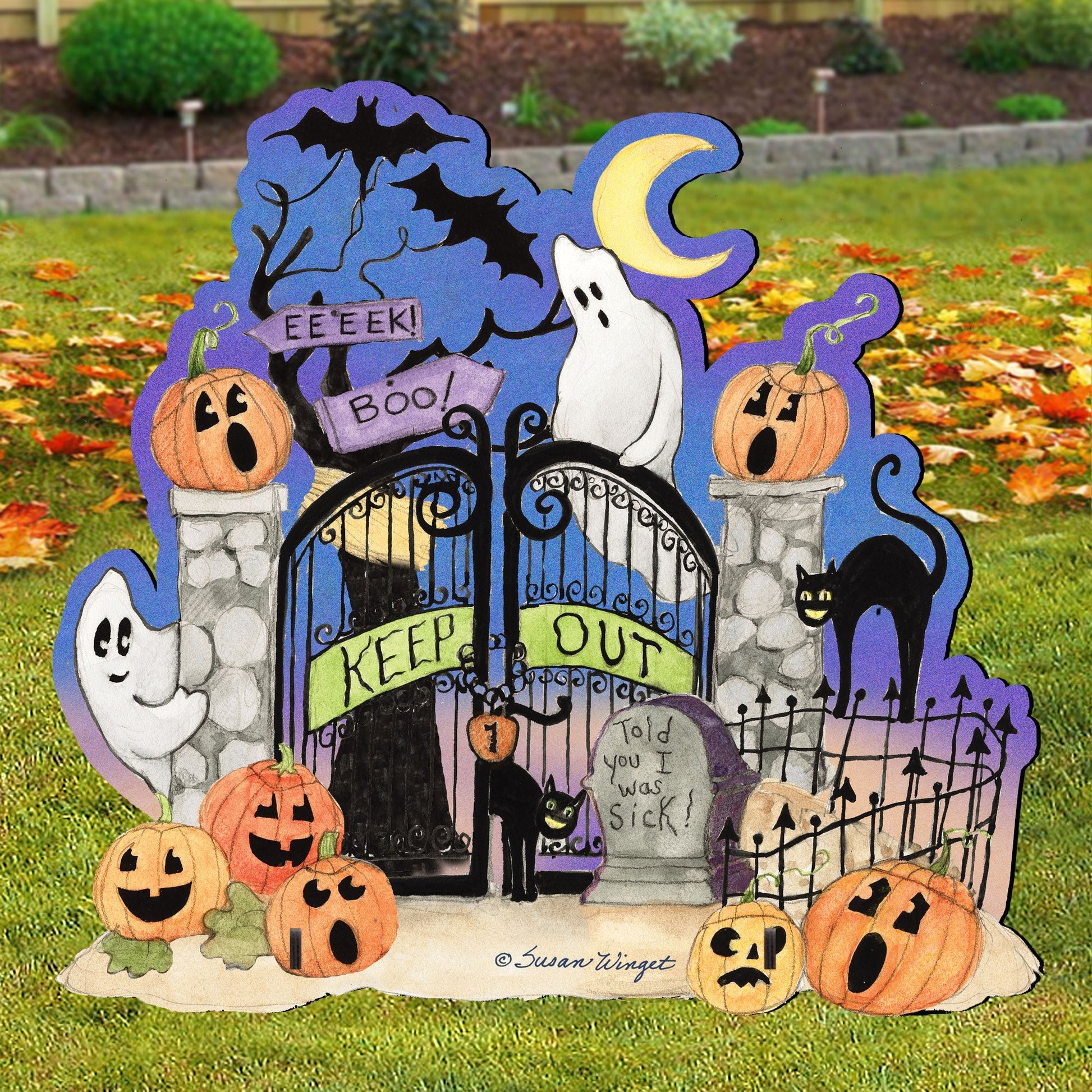 Halloween Scene Halloween Outdoor Décor Susan Winget - Designocracy - 8471205F-SW-0