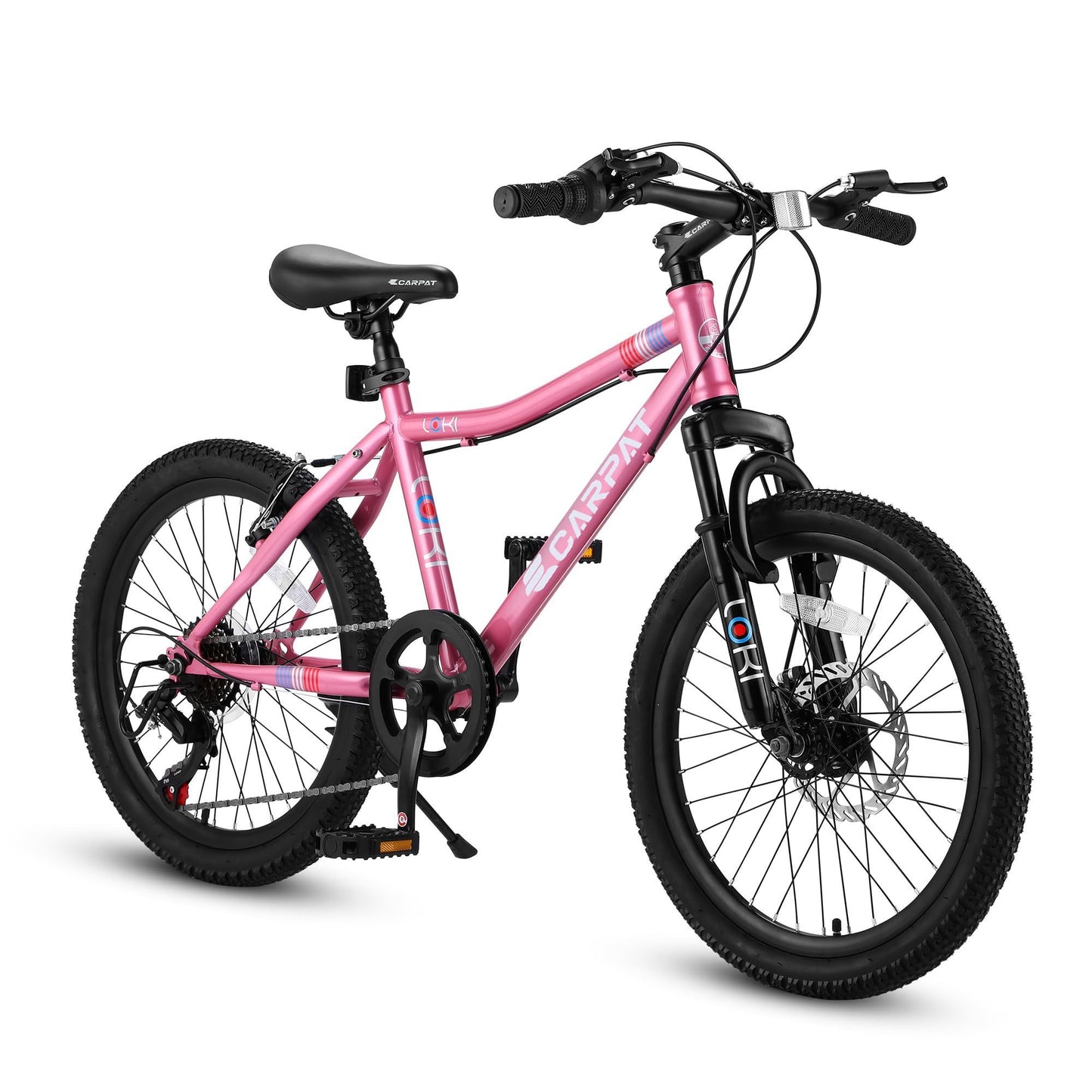 S20101 Ecarpat 20 Inch Kids Bike, Boys Girls Mountain Bike Ages 8-12, 7 Speed Teenager Children Kids' Bicycles, Front Suspension Disc U Brake, 14 Inch Height Steel Frame