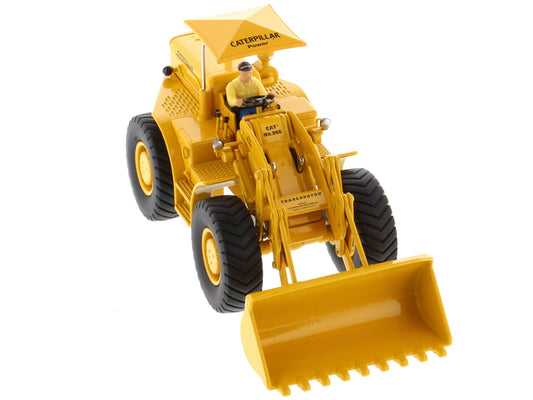 CAT Caterpillar 966A Wheel Loader Yellow with Operator "Vintage Series" 1/50 Diecast Model by Diecast Masters