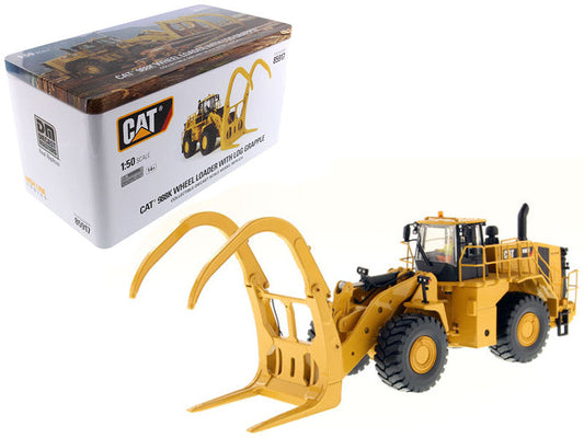 CAT Caterpillar 988K Wheel Loader with Grapple with Operator "High Line Series" 1/50 Diecast Model by Diecast Masters-0