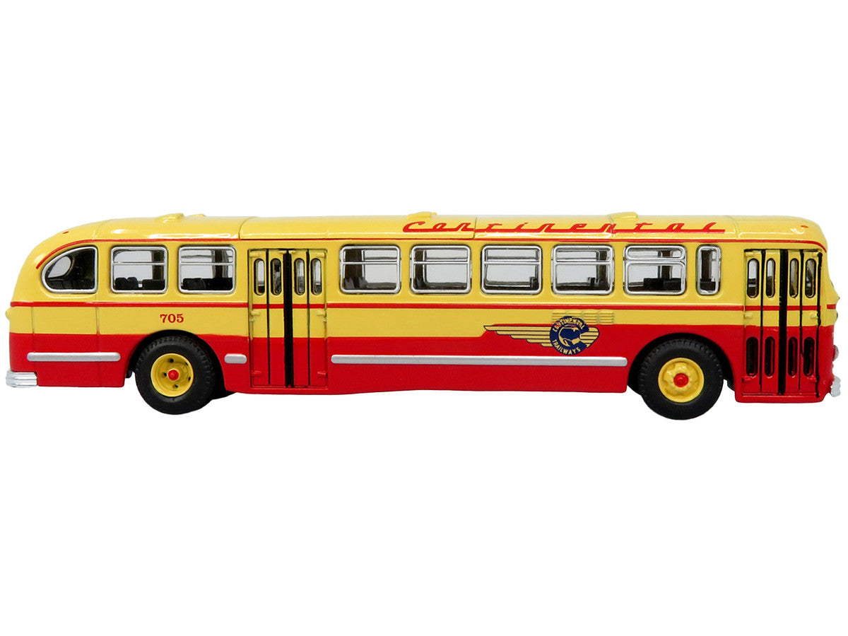 1952 CCF-Brill CD-44 Transit Bus Continental Trailways "Dallas" "Vintage Bus & Motorcoach Collection" 1/87 (HO) Diecast Model by Iconic Replicas-1