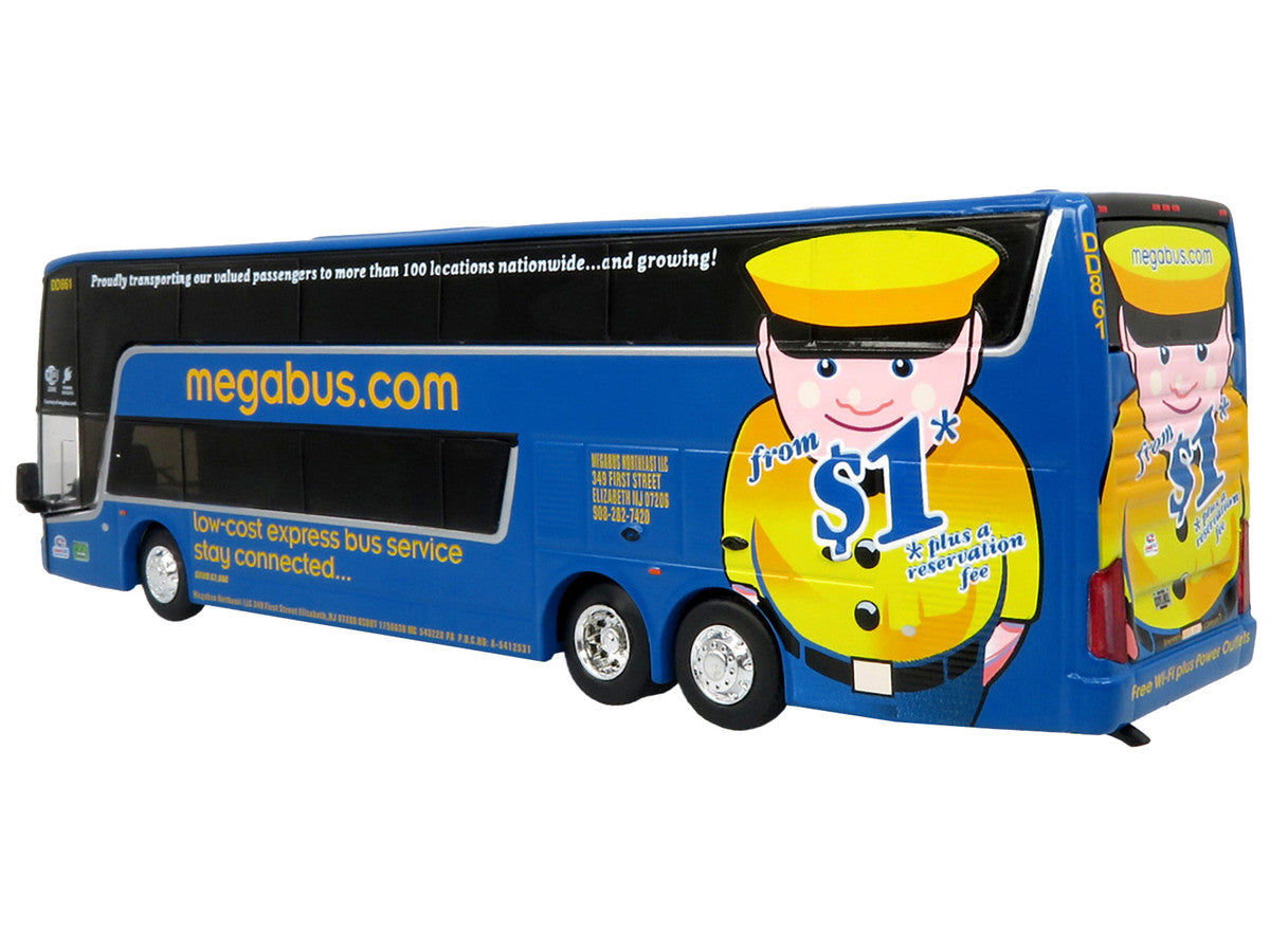 Van Hool TDX Double Decker Coach Bus "Megabus" "M22 Boston to New York" "The Bus & Motorcoach Collection" Limited Edition to 504 pieces Worldwide 1/87 (HO) Diecast Model by Iconic Replicas-2