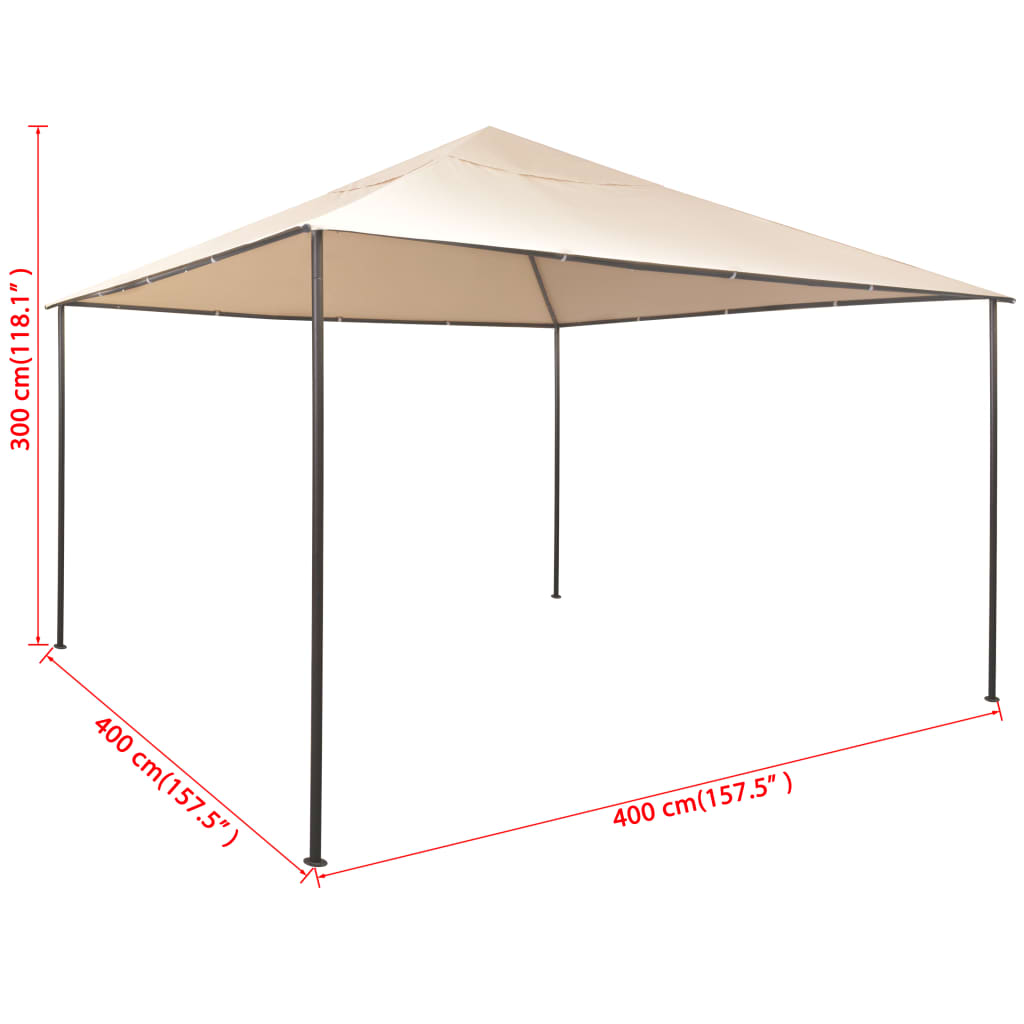 vidaXL Gazebo Outdoor Canopy Tent Patio Pavilion Wedding Party Tent with Roof-19