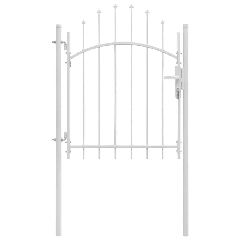 vidaXL Fence Gate Metal Fence Post Garden Gate for Outdoor Patio Lawn Steel-4