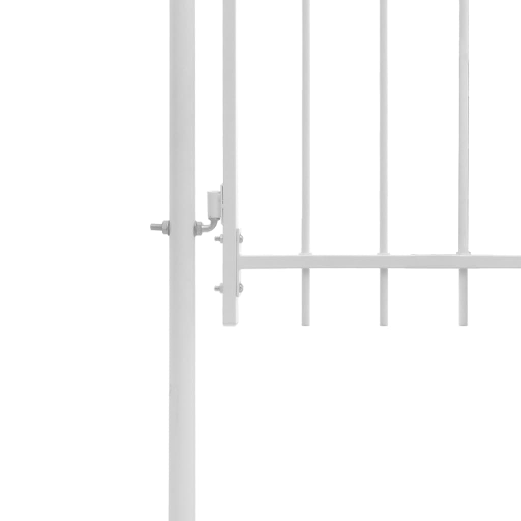 vidaXL Fence Gate Metal Fence Post Garden Gate for Outdoor Patio Lawn Steel-14