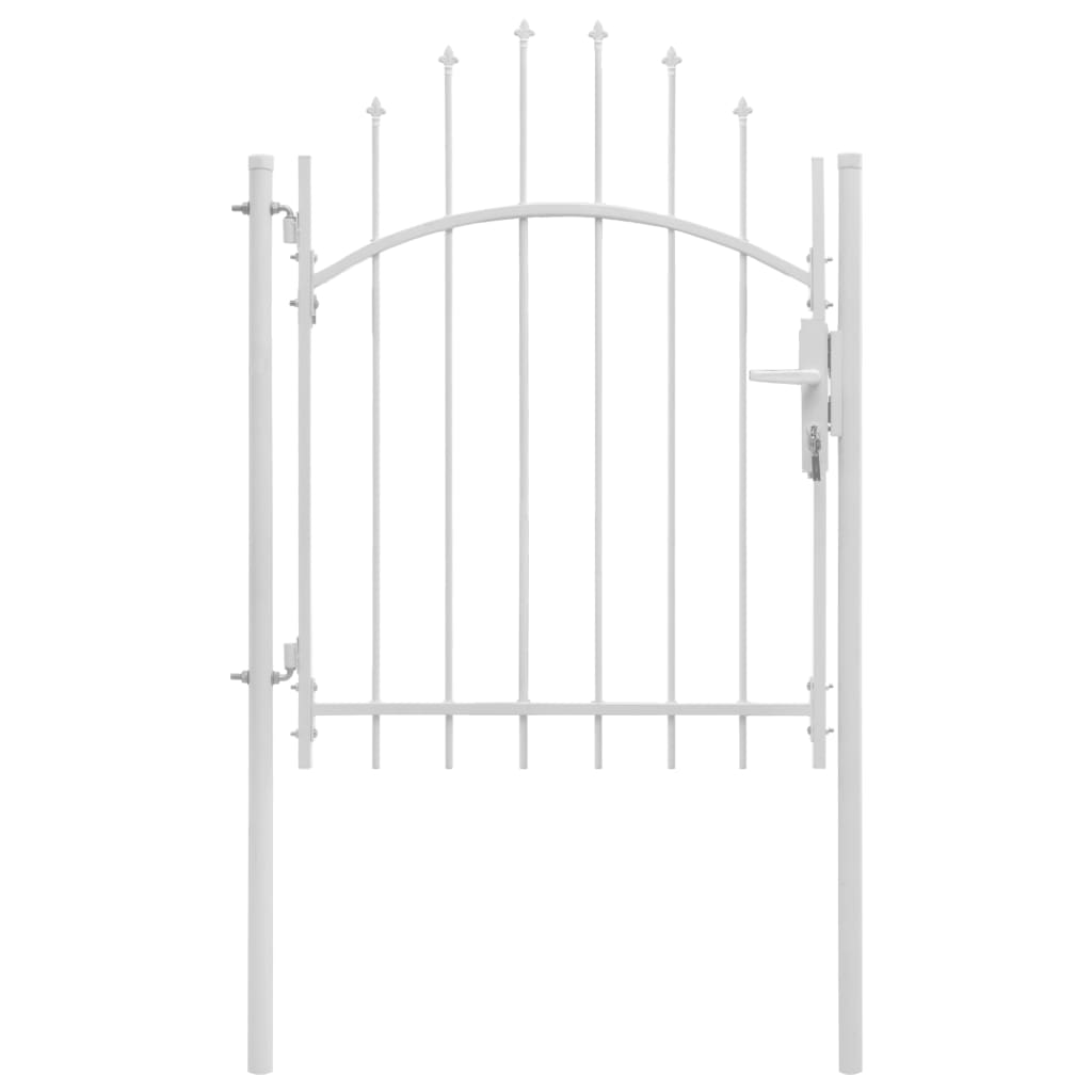 vidaXL Fence Gate Metal Fence Post Garden Gate for Outdoor Patio Lawn Steel-2