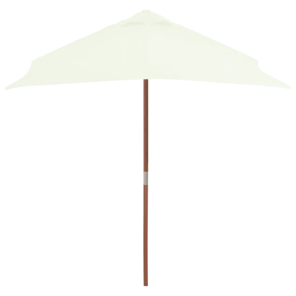 vidaXL Outdoor Umbrella Parasol Pully System Patio Sunshade Bamboo and Wood-18