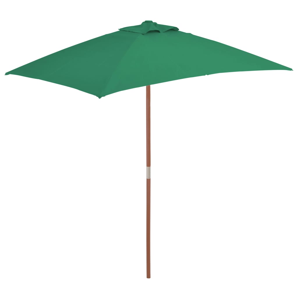 vidaXL Outdoor Umbrella Parasol Pully System Patio Sunshade Bamboo and Wood-9