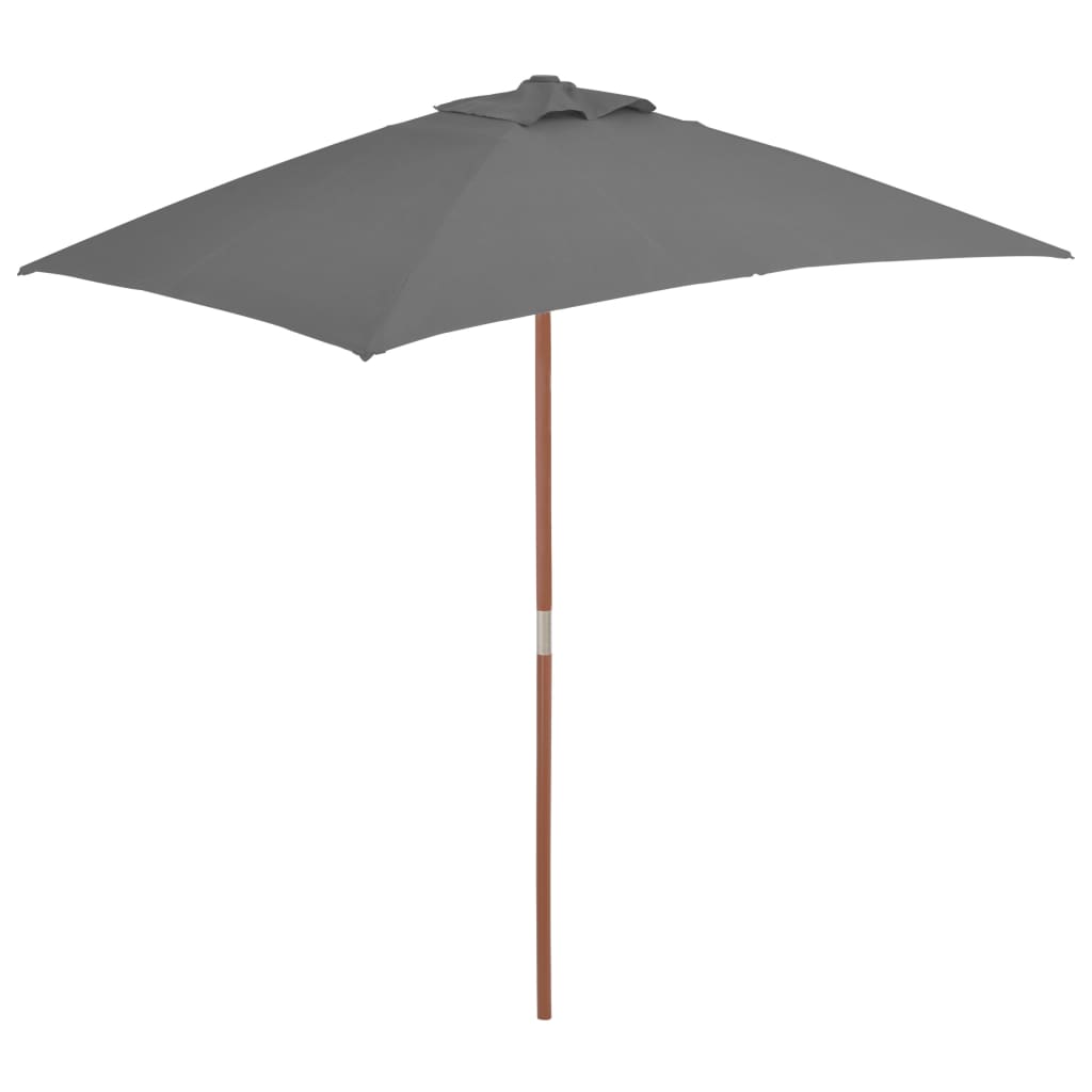 vidaXL Outdoor Umbrella Parasol Pully System Patio Sunshade Bamboo and Wood-32