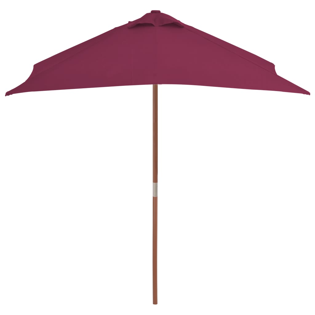 vidaXL Outdoor Umbrella Parasol Pully System Patio Sunshade Bamboo and Wood-14