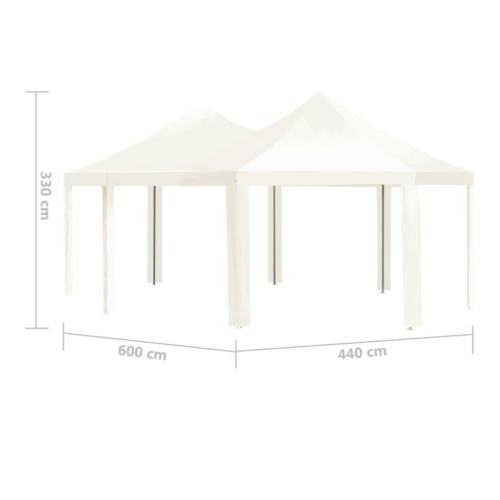 vidaXL Outdoor Gazebo Cream 236.2"x173.2"x129.9"-6