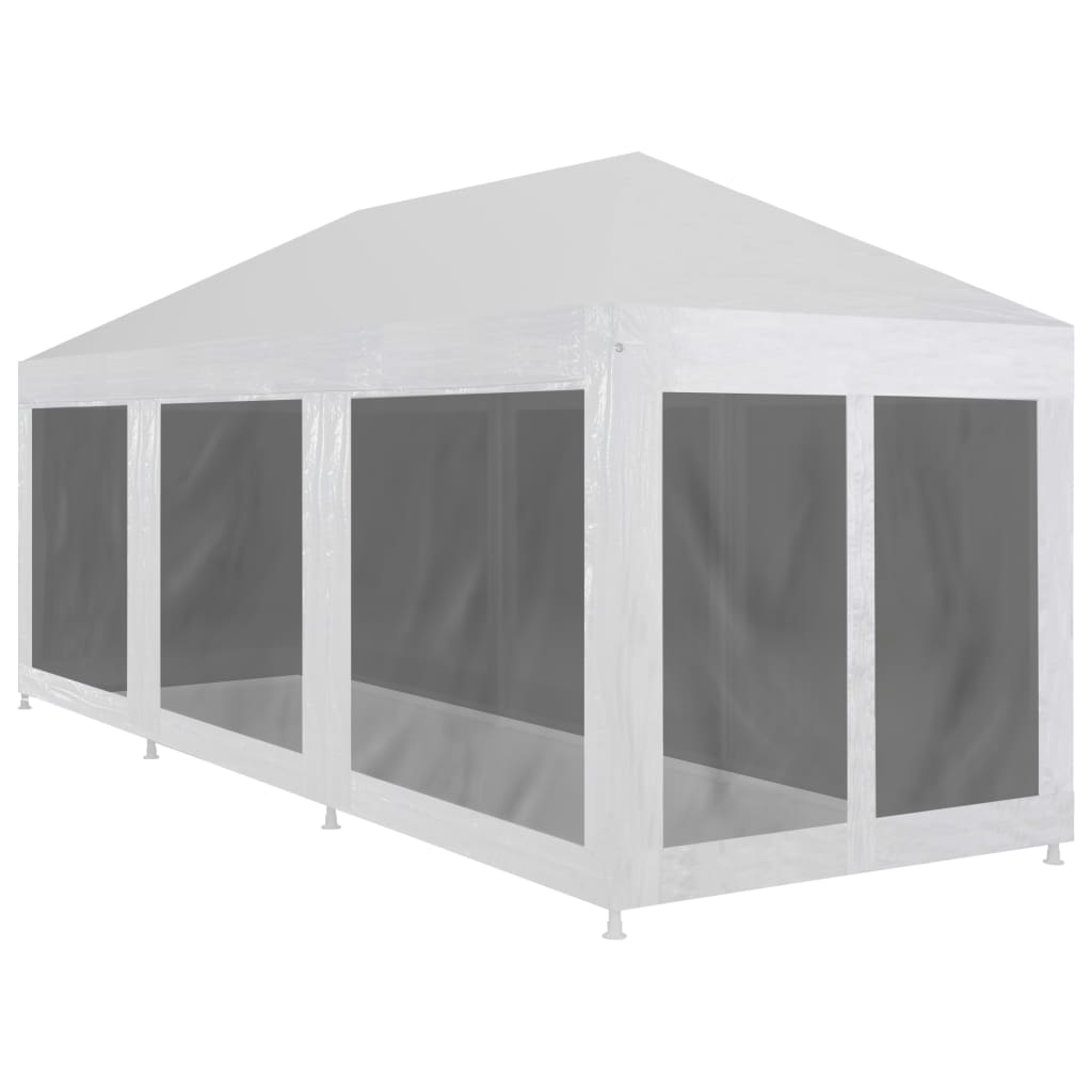 vidaXL Party Tent Outdoor Canopy Tent Gazebo Marquee with 4 Mesh Sidewalls-47