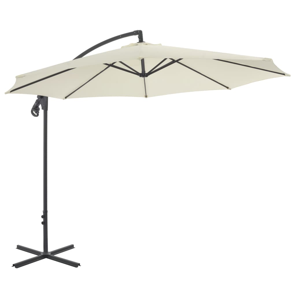 vidaXL Cantilever Umbrella Parasol Outdoor Umbrella Garden Sunshade Steel-3