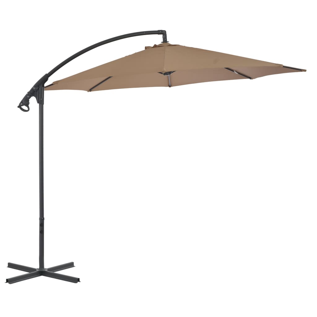 vidaXL Cantilever Umbrella Parasol Outdoor Umbrella Garden Sunshade Steel-2