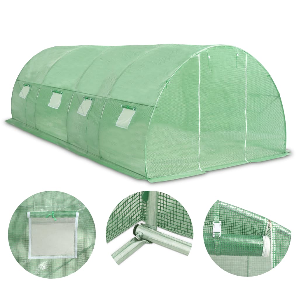 vidaXL Greenhouse Outdoor Grow House Green House for Plant Growing Gardening-53