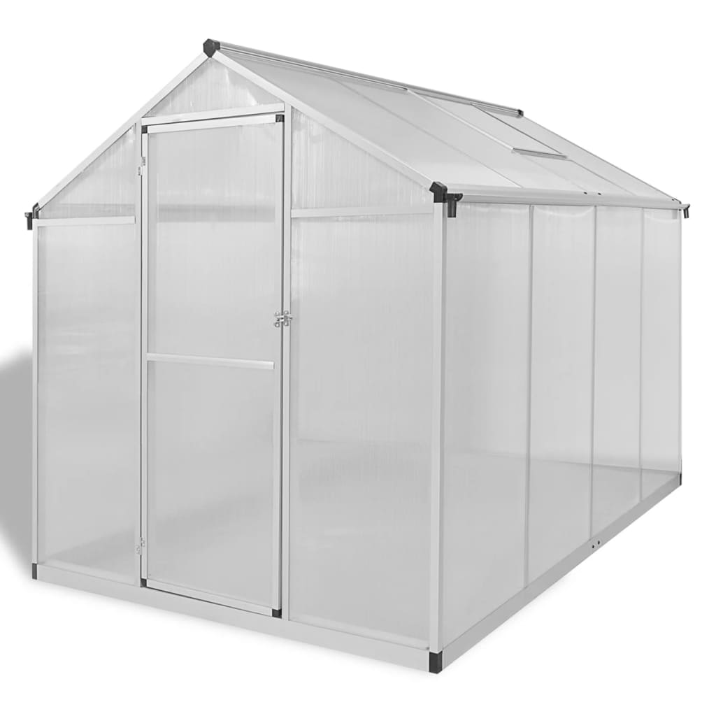 vidaXL Greenhouse Outdoor Grow House Green House with Base Frame Aluminum-4