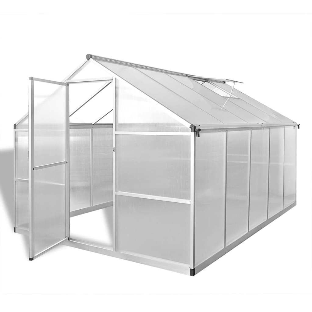 vidaXL Greenhouse Outdoor Grow House Green House with Base Frame Aluminum-3