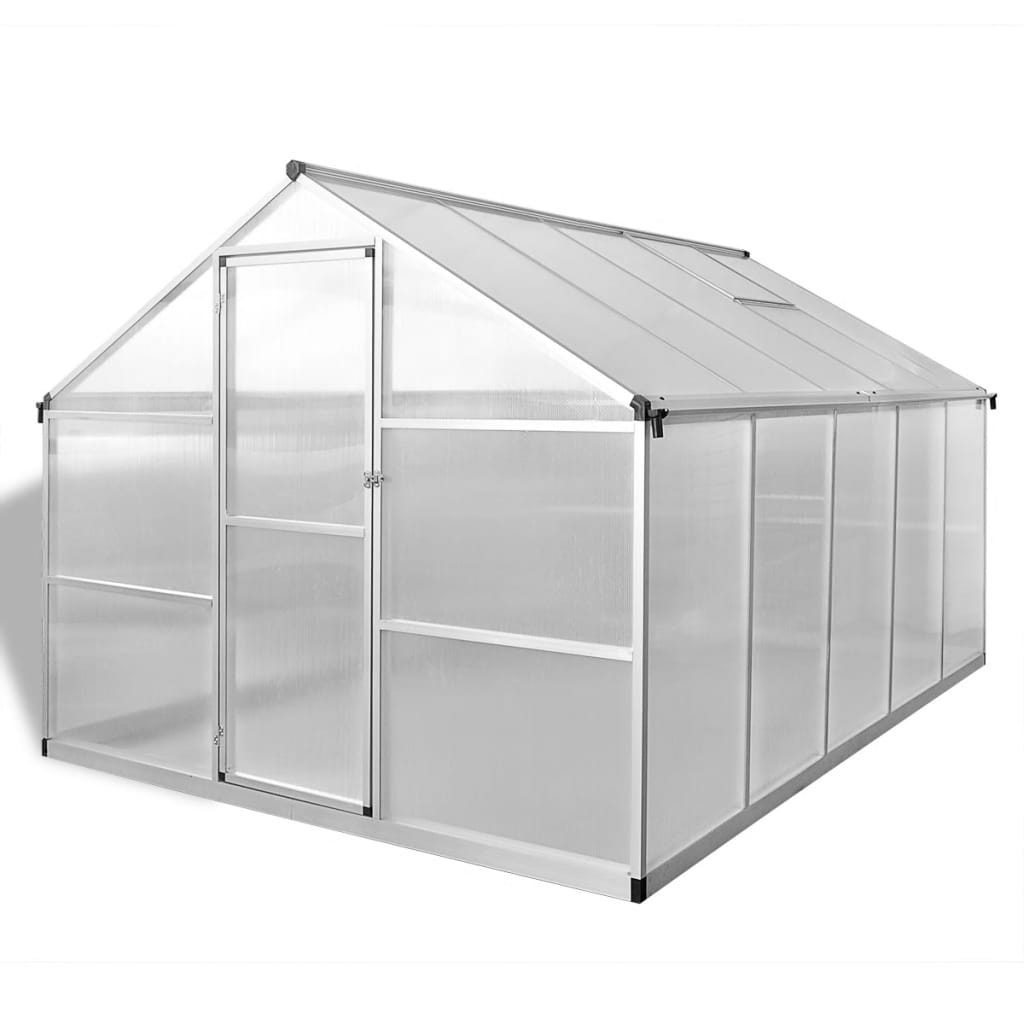 vidaXL Greenhouse Outdoor Grow House Green House with Base Frame Aluminum-7