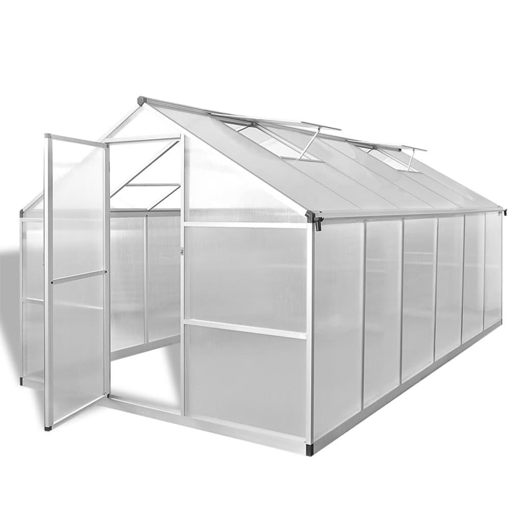 vidaXL Greenhouse Outdoor Grow House Green House with Base Frame Aluminum-23