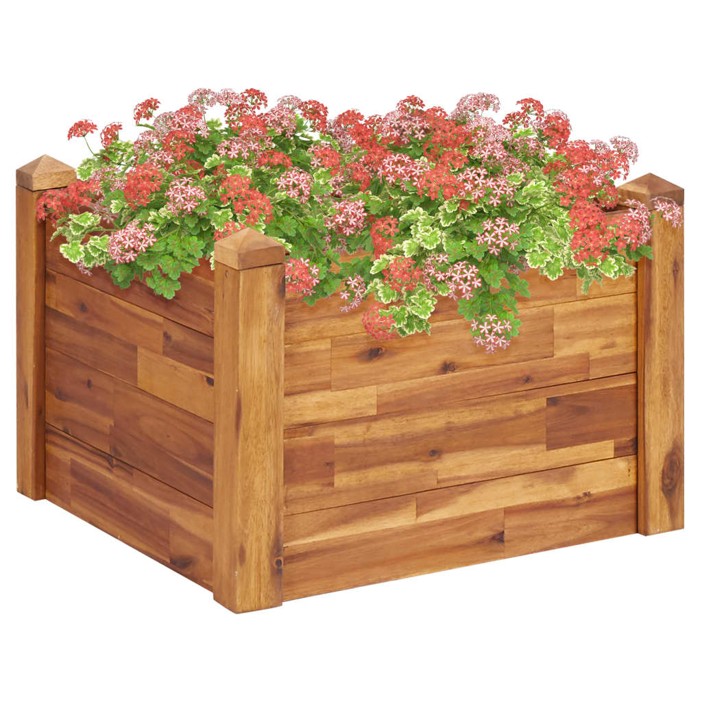 vidaXL Planter Flower Plant Box for Outdoor Patio Garden Solid Wood Acacia-1