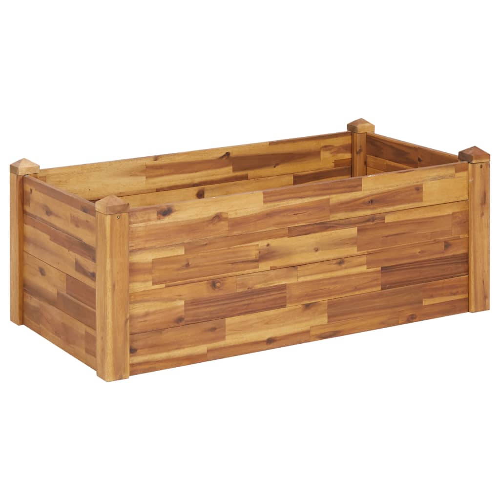 vidaXL Planter Flower Plant Box for Outdoor Patio Garden Solid Wood Acacia-23